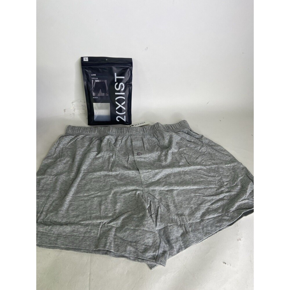 2xist Luxe Dream Knit Boxer Shorts Underwear Gray Heather Mens Size L